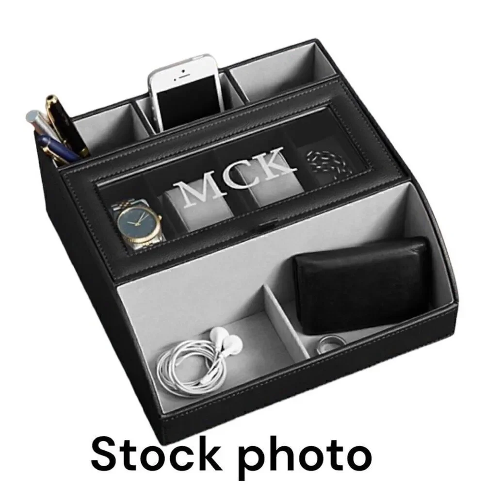 Personal Creations Leather Charging Valet